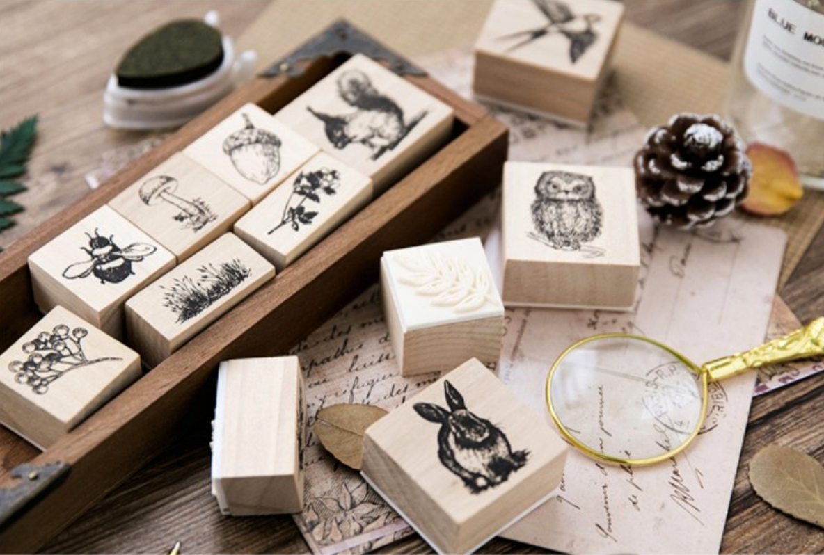 Forest Life Wooden Stamp