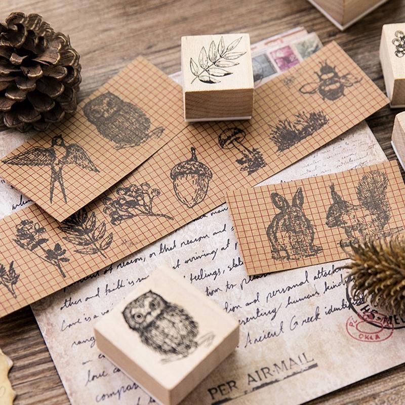 Forest Life Wooden Stamp