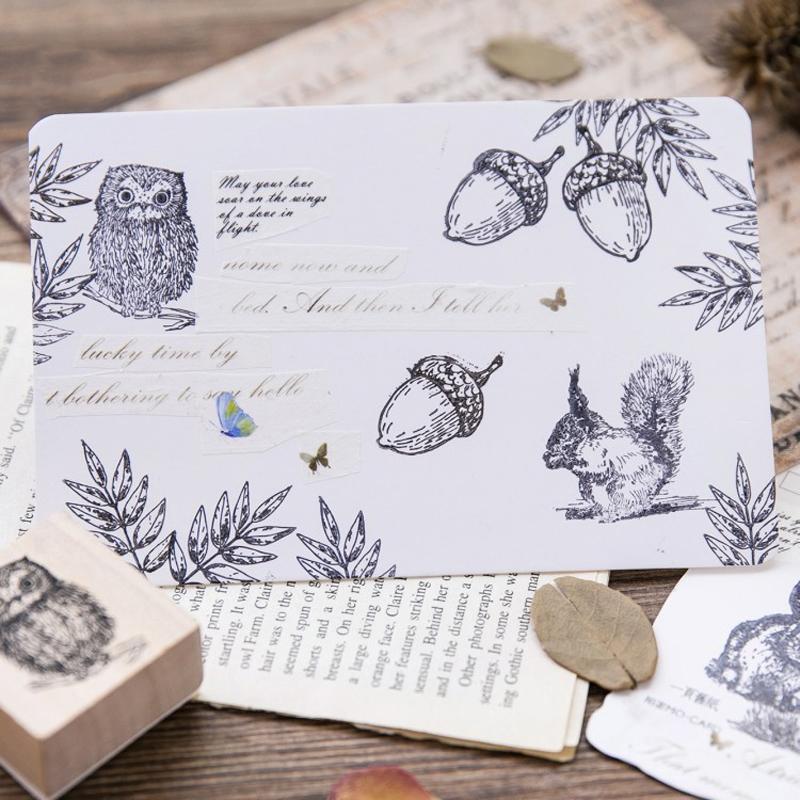 Forest Life Wooden Stamp