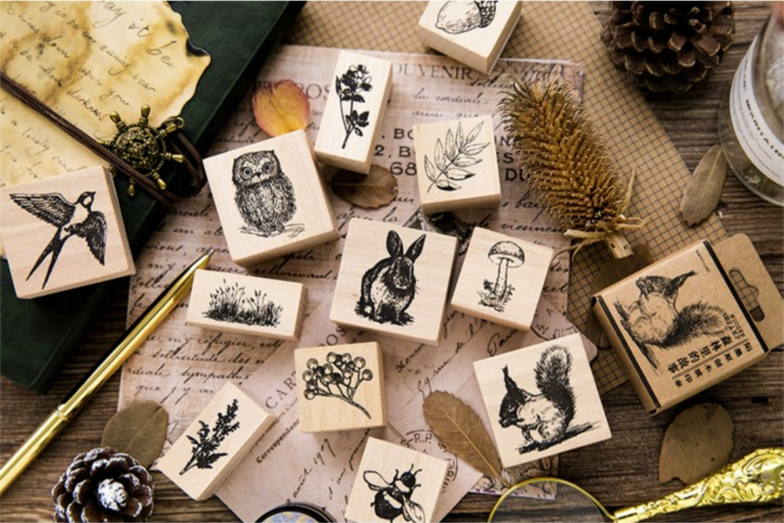 Forest Life Wooden Stamp