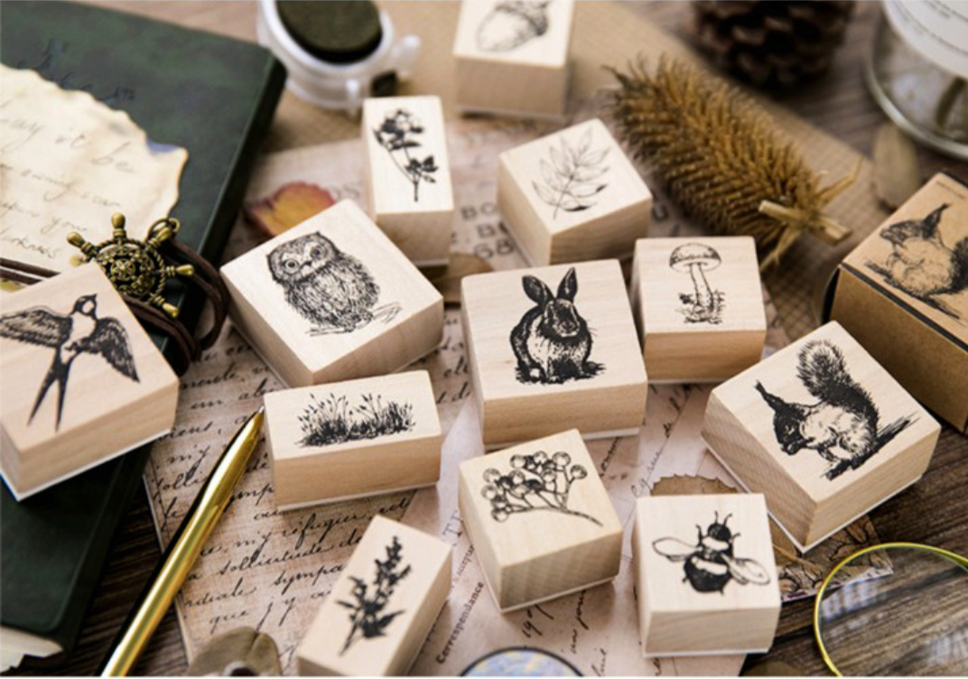 Forest Life Wooden Stamp