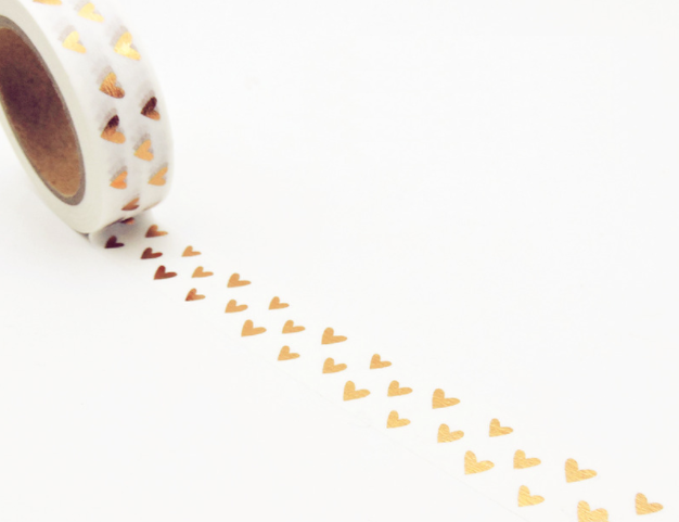 Golden Hearts Washi Tape