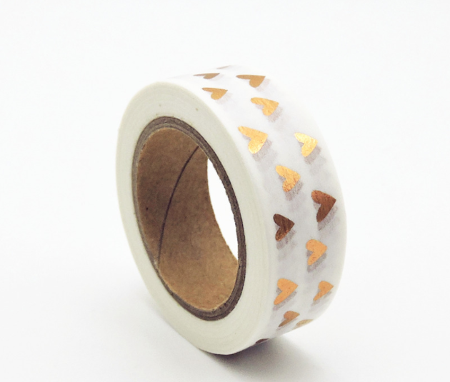 Golden Hearts Washi Tape