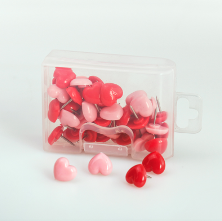 Heart Shaped Push Pins (50 Pcs)