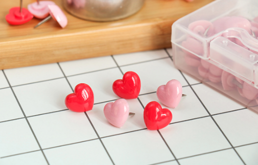 Heart Shaped Push Pins (50 Pcs)