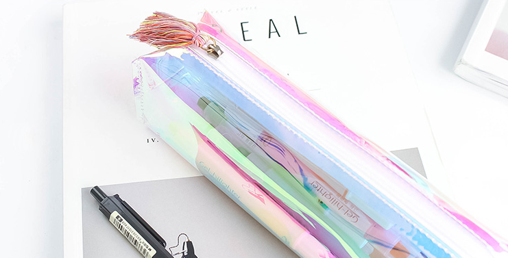 Rainbows & Unicorns Holographic Pencil Case