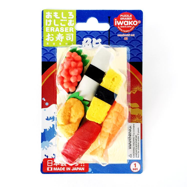 Iwako Sushi Eraser Set