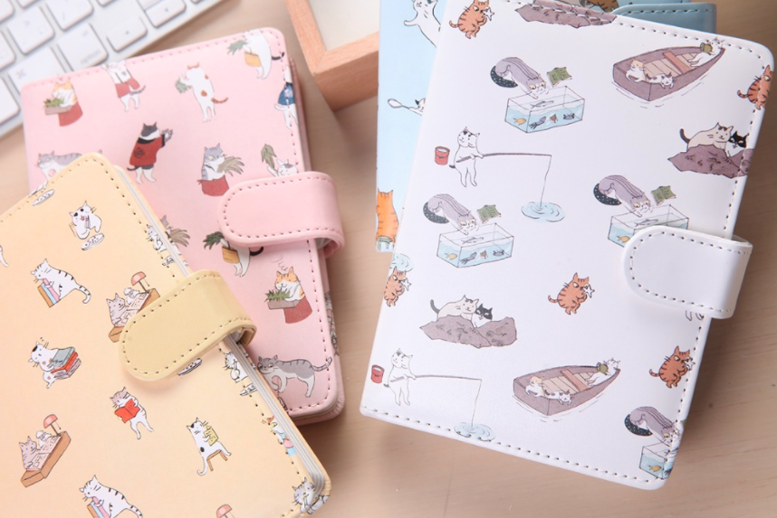 Kawaii Cat Leather Notebook