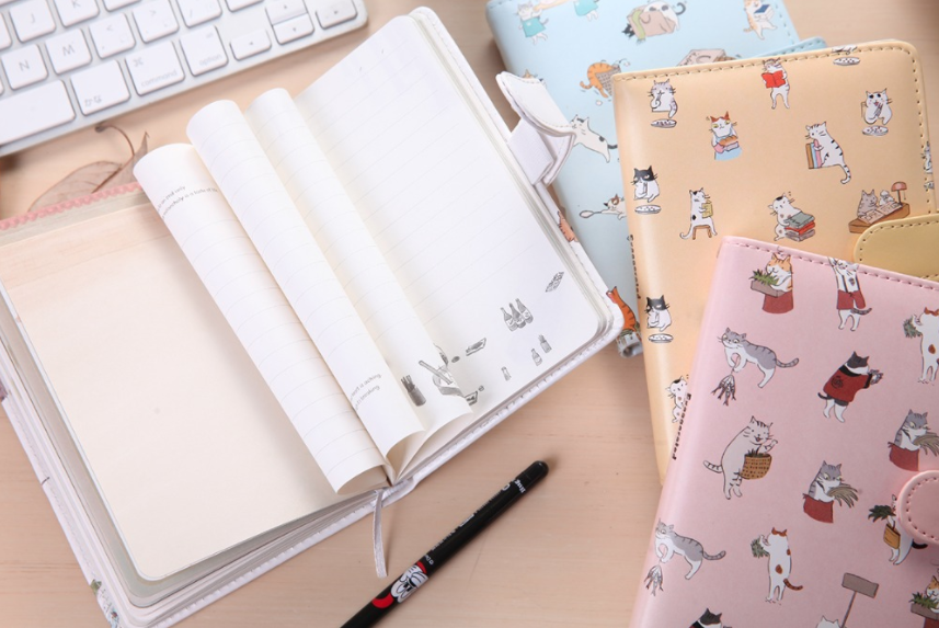 Kawaii Cat Leather Notebook