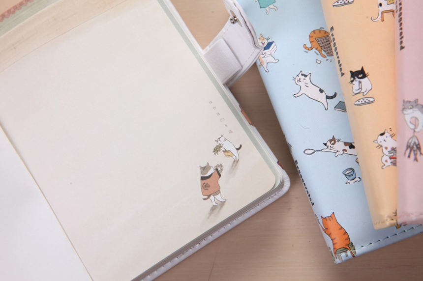 Kawaii Cat Leather Notebook