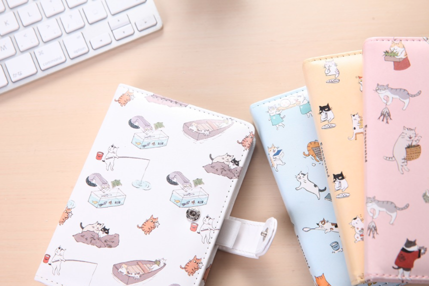 Kawaii Cat Leather Notebook