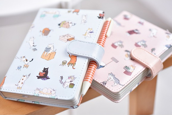 Kawaii Cat Leather Notebook