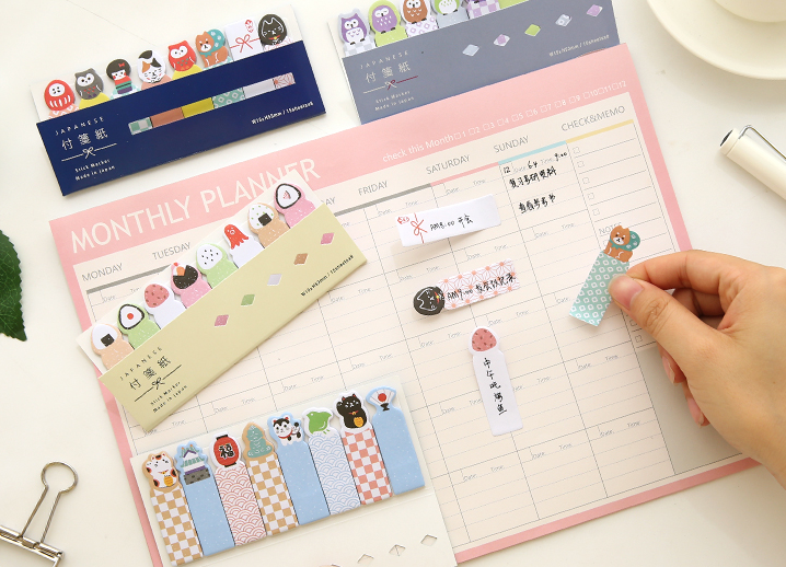 Kawaii Japanese Index Sticky Note Set (8 types)