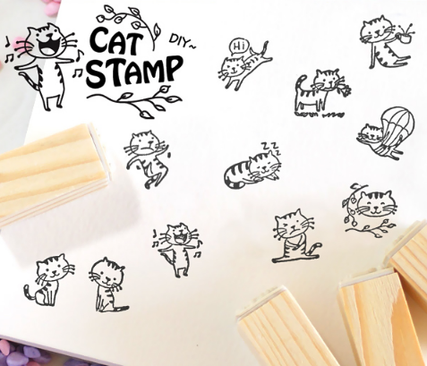 Kawaii Cat Stamp Set