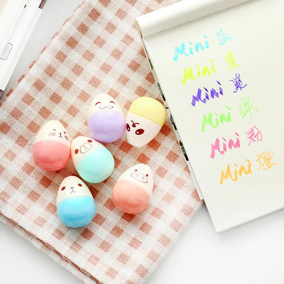 Kawaii Mini Egg Highlighter 6-pack