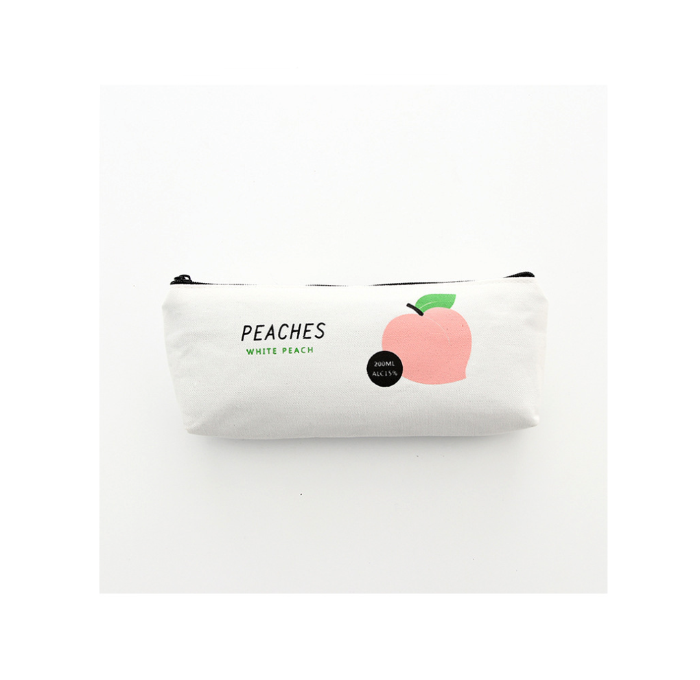 Keep it Peachy Canvas Pencil Case (4 Types)