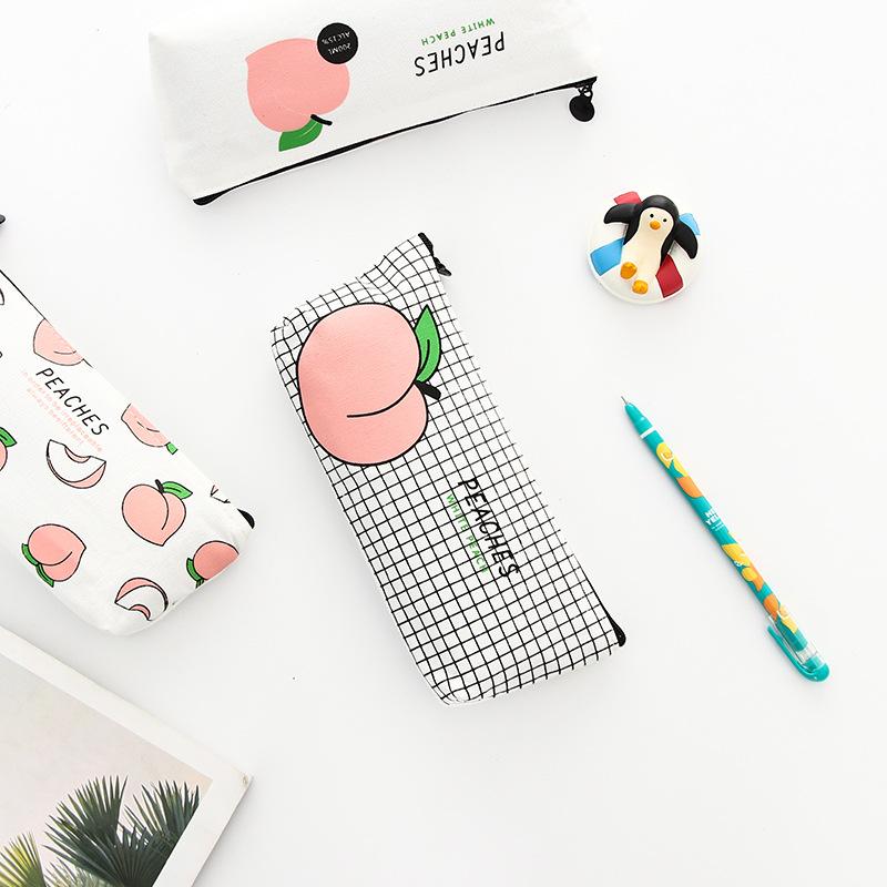 Keep it Peachy Canvas Pencil Case (4 Types)