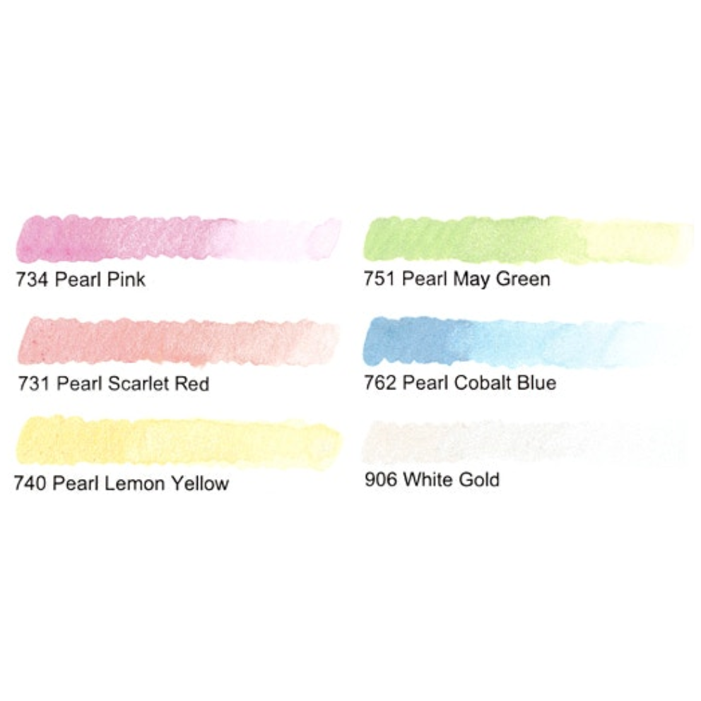 Kuretake Gansai Tambi Pearl Colors - 6 Color Set