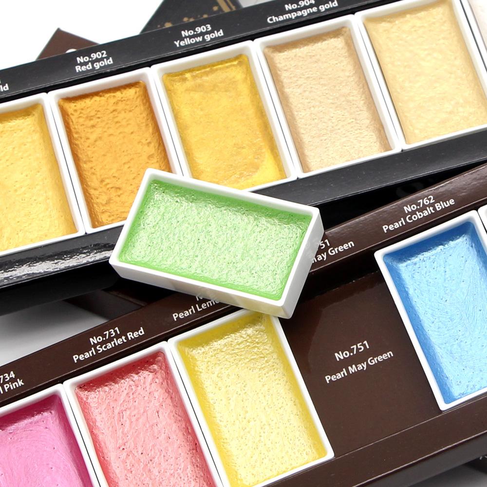 Kuretake Gansai Tambi Pearl Colors - 6 Color Set