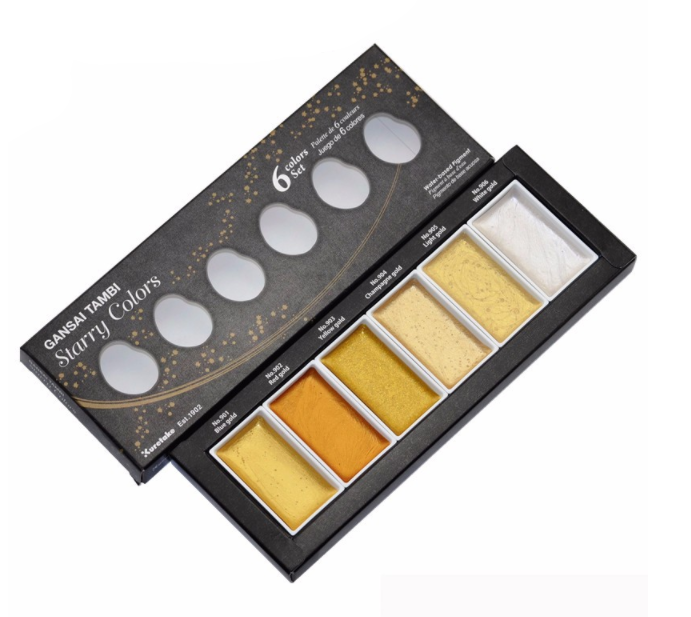 Kuretake Gansai Tambi Starry Colors - 6 Color Set
