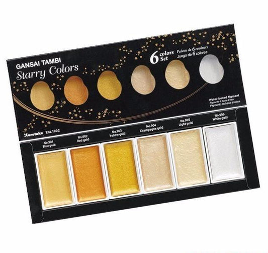 Kuretake Gansai Tambi Starry Colors - 6 Color Set