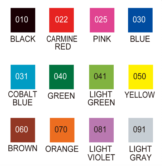 Kuretake Zig Clean Color Dot Dual Tip Markers 12 Pkg Assorted Colors