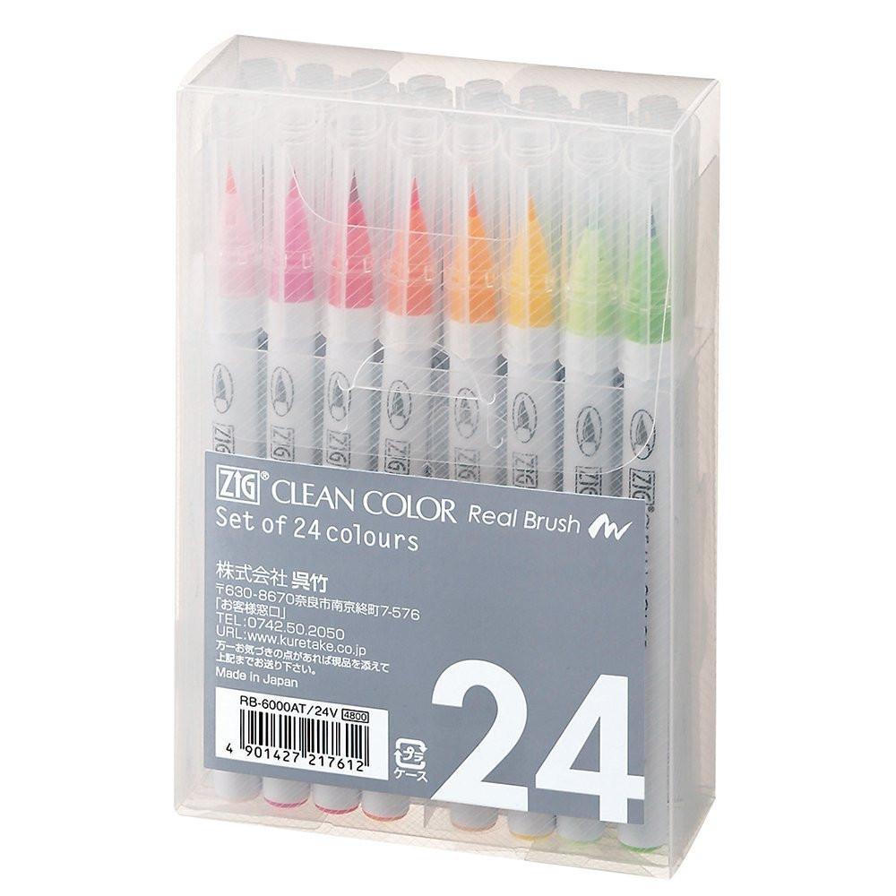 Kuretake ZIG Clean Color Dot Dual-Tip Markers 4/Pkg-Assorted Colors 
