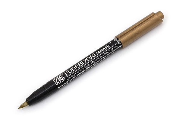 Kuretake ZIG Fudebiyori Metallic Brush Pen - 6 Color Set