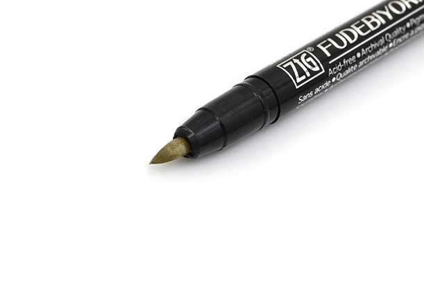 Kuretake ZIG Fudebiyori Metallic Brush Pen - 6 Color Set