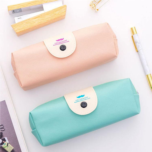 Large PU Leather Pencil Case