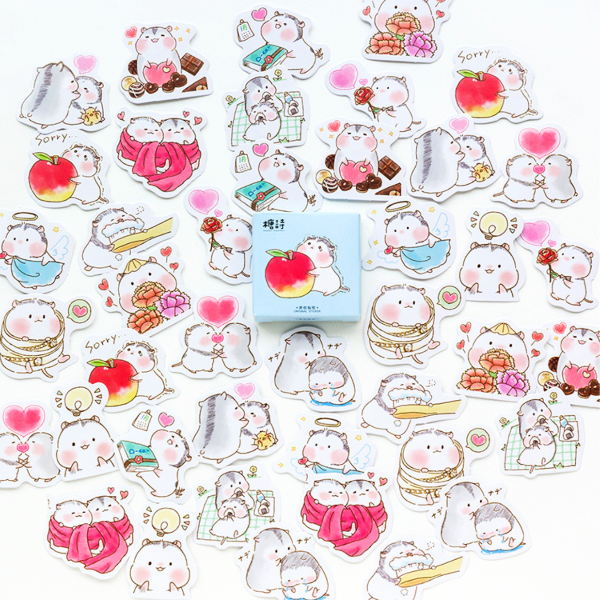 Two Hamsters Paper Stickers