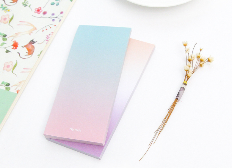 Long Ombre Sticky Note Pad