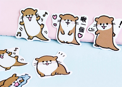 Lovely Sea Otter Paper Stickers
