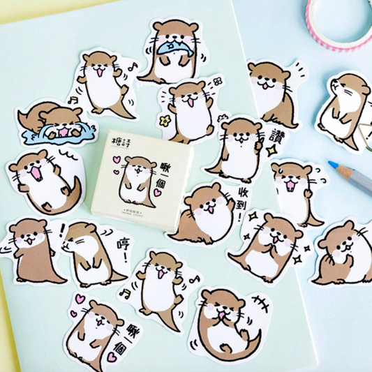 Lovely Sea Otter Paper Stickers