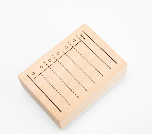 Vintage Planner Memo Wooden Stamp