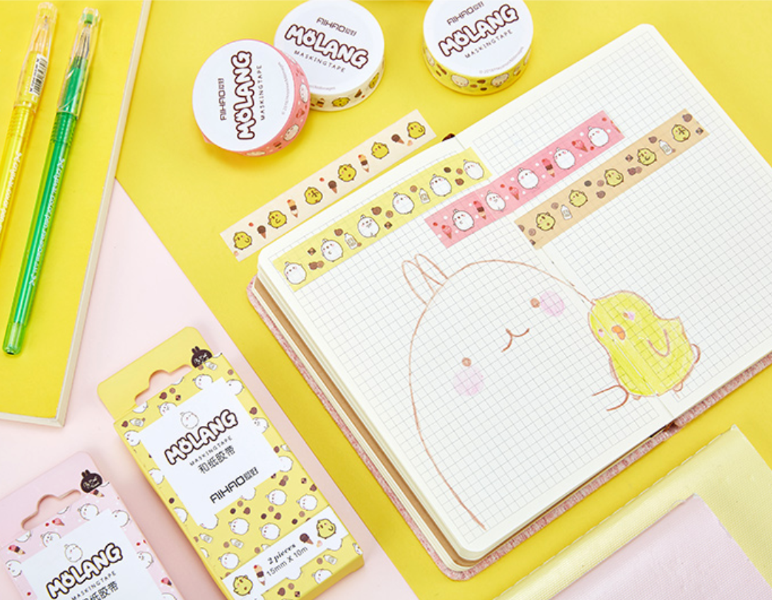 Molang Washi Tape 2-Pack