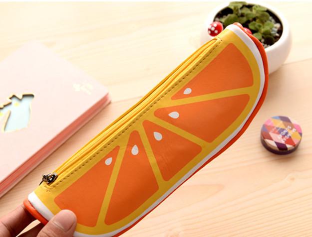 Fruit Shaped Leather Pencil Case