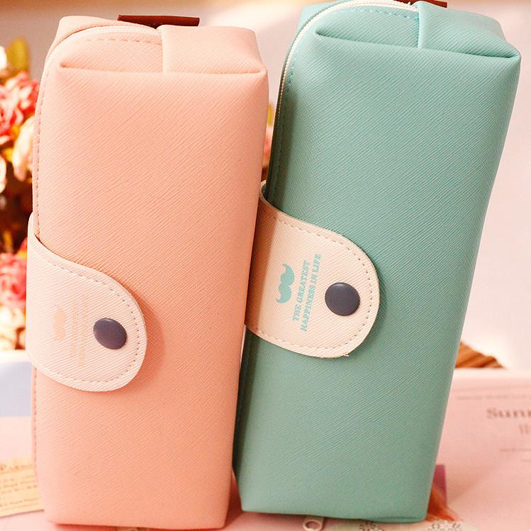 Large PU Leather Pencil Case