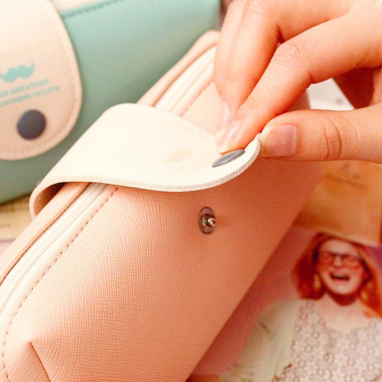 Large PU Leather Pencil Case