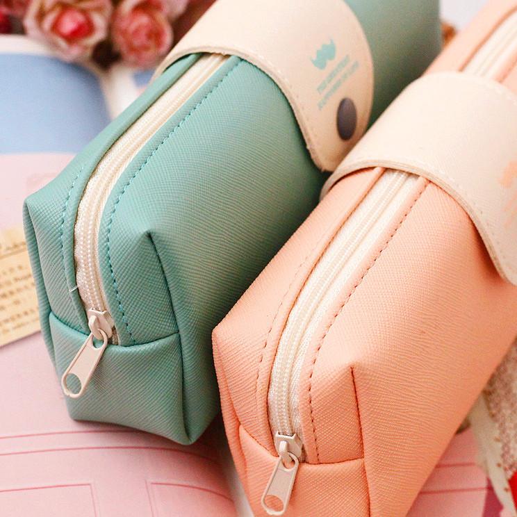 Large PU Leather Pencil Case
