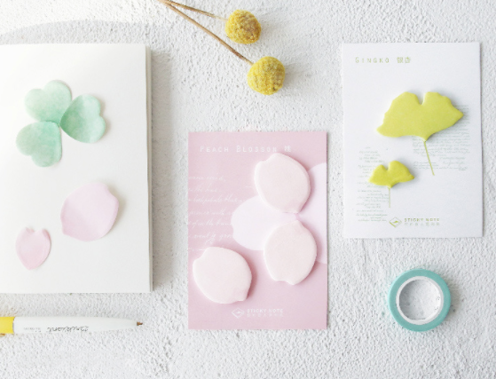 Petal & Leaf Sticky Notes