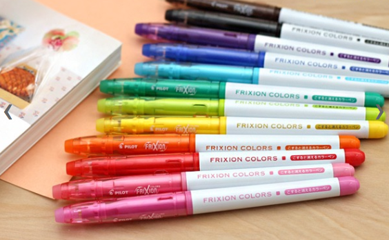 Pilot FriXion Erasable Highlighter Pen 12 Color Ink, FriXion Eraser, Sticky Notes Value Set