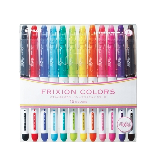 Pilot Frixion Colors Erasable Marker - 12 Color Set