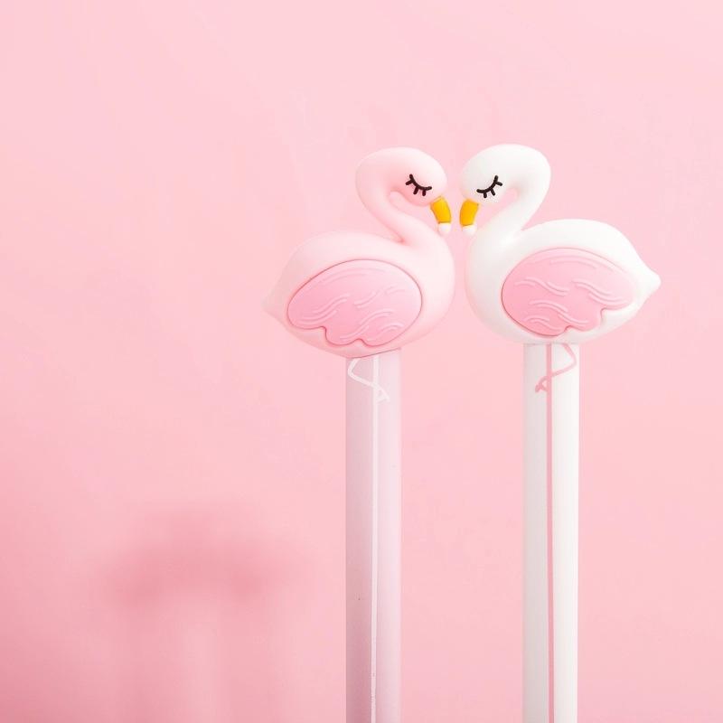 36pcs Cool Kawaii Pink Flamingo Elegant Pens Cute Funny Stationery