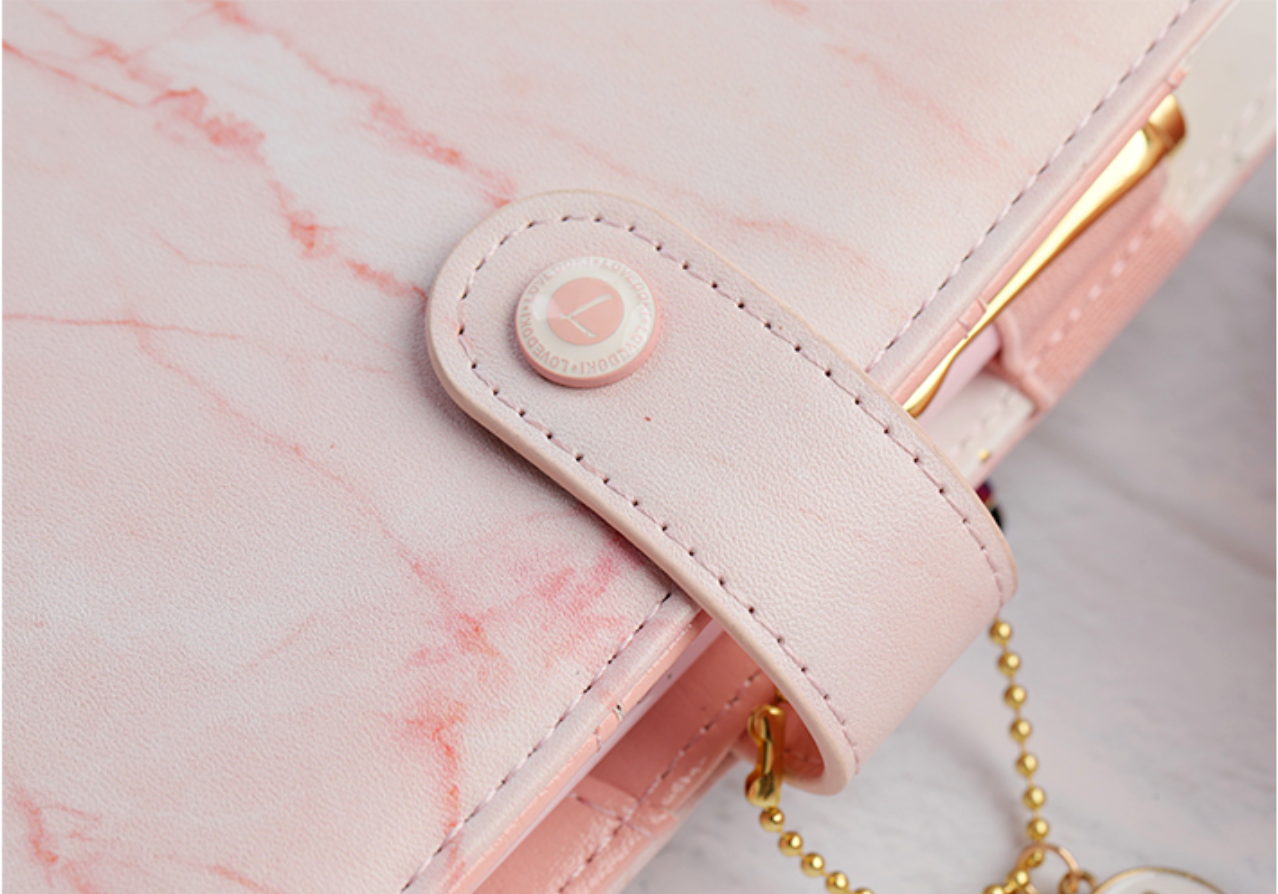 Pink Marble Personal Planner + Accessories