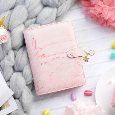 Pink Marble Personal Planner + Accessories - Kawaii Pen Shop