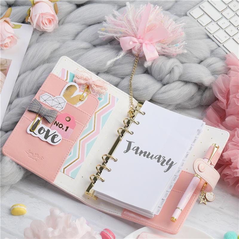 Pink Marble Personal Planner + Accessories