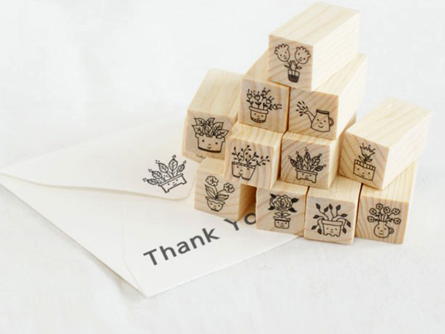 Pot Plants Stamp Set