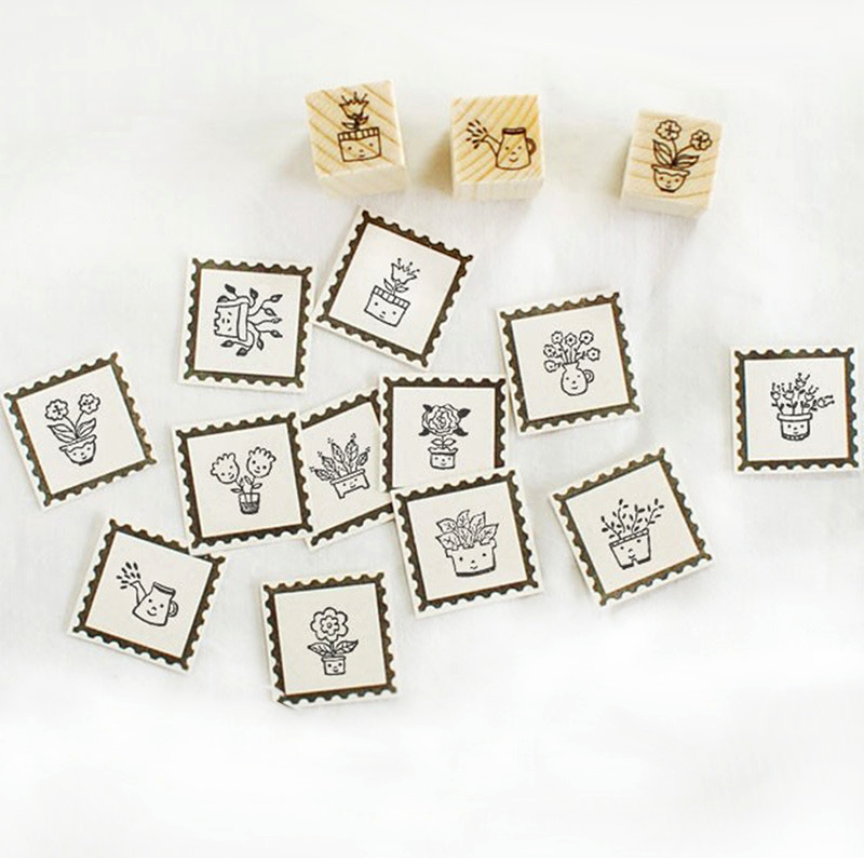 Pot Plants Stamp Set