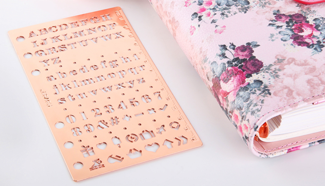 Rose Gold Planner Stencil & Ruler